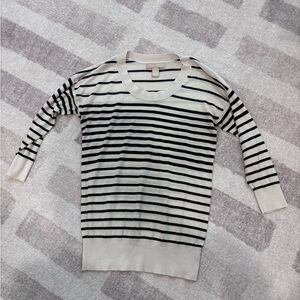 Banana Republic Black and White Striped Sweater